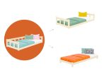 Laag kinderbed FENCE met zijhekje - Afbeelding 2
