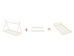 CHANGE set om een tipi bed om te bouwen naar een eenpersoonsbed - Afbeelding 2