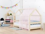 Luchtige mousseline bedhemel TERY met voorscherm voor kinderbed - Afbeelding 2