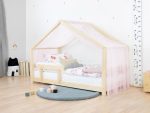 Luchtig mousseline dak voor kinderbed met zijbescherming - Afbeelding 2