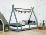 Tipi kinderbed NAKANA van hout met vaste veiligheidsbarrière - Afbeelding 14