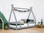 Tipi kinderbed NAKANA van hout met vaste veiligheidsbarrière - Afbeelding 9