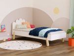 NOVA kinderbed, eenpersoons, met gebogen hoofdeinde 90x200 cm in Scandinavisch design