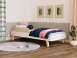 NOVA kinder eenpersoonsbed met zijwand 90x200cm in Scandinavisch design