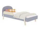 Eenpersoons kinderbed NOVA met rond hoofdeinde en zijwand 90x200 cm in Scandinavisch design - Afbeelding 2