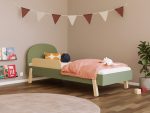 Eenpersoons kinderbed NOVA met rond hoofdeinde en zijwand 90x200 cm in Scandinavisch design - Afbeelding 3