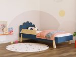 NOVA kinderbed, eenpersoons, met gebogen hoofdeinde en zijwand 90x200cm in Scandinavisch design - Afbeelding 3