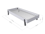 Eenpersoons kinderbed NOVA met rond hoofdeinde en zijwand 90x200 cm in Scandinavisch design - Afbeelding 5