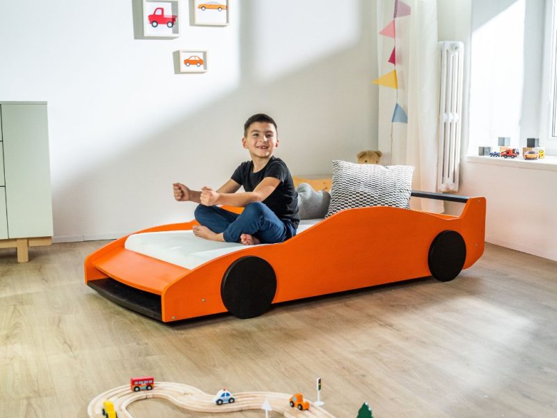FERRARI F40 autobed voor kinderen van massief hout 80x160 cm