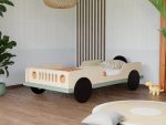 BEEP autobed in de vorm van een jeep van massief hout 80x160 cm - Afbeelding 2