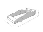 FERRARI F40 autobed voor kinderen van massief hout 80x160 cm - Afbeelding 8