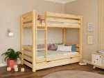 Stapelbed voor kinderen ATLAS - massief hout 90x200 cm