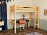 Houten hoogslaper MAKALU voor kinderen – 90x200 cm