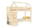 Stapelbed huisje ALPY met zijdelingse opbergtrap – 90x200 cm - Afbeelding 7