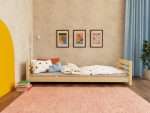 Laag kinderbed BOBY van hout met hoofd- en voeteneinde - Afbeelding 4