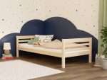 Verhoogd kinderbed BOBY van hout met hoofd- en voeteneinde
