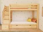 Houten stapelbed ATLAS met zijwaartse opbergladder - Afbeelding 5