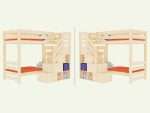 Houten stapelbed ATLAS met vooraan geplaatste opbergtrap - Afbeelding 10