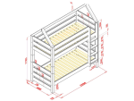 Stapelbed ALPY met ladder – 90x200 cm - Afbeelding 13